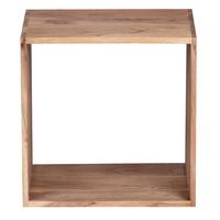 BEISTELLTISCH Massivholz Cube Regal Landhausstil MUMBAI, Akazie 33x43x43 cm - Braun/Akaziefarben, Holz (43/33/43cm) - KADIMA DESIGN