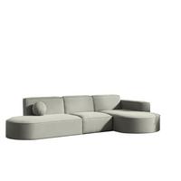 ECKSOFA Sunday - Hellgrau, Holzwerkstoff (296/78/165cm) - Fun Möbel