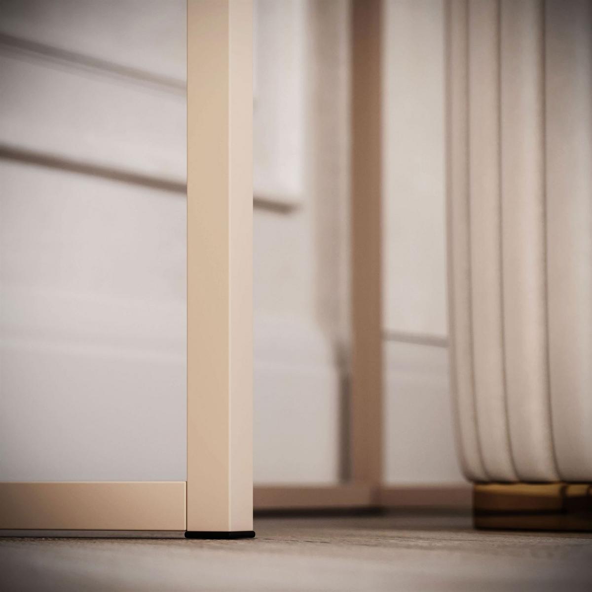 SCHMINKTISCH QUINNIE KASCHMIR mit LED-Spiegel links gold Griff - Kaschmir, Holzwerkstoff (100/175/42cm) - Lookway