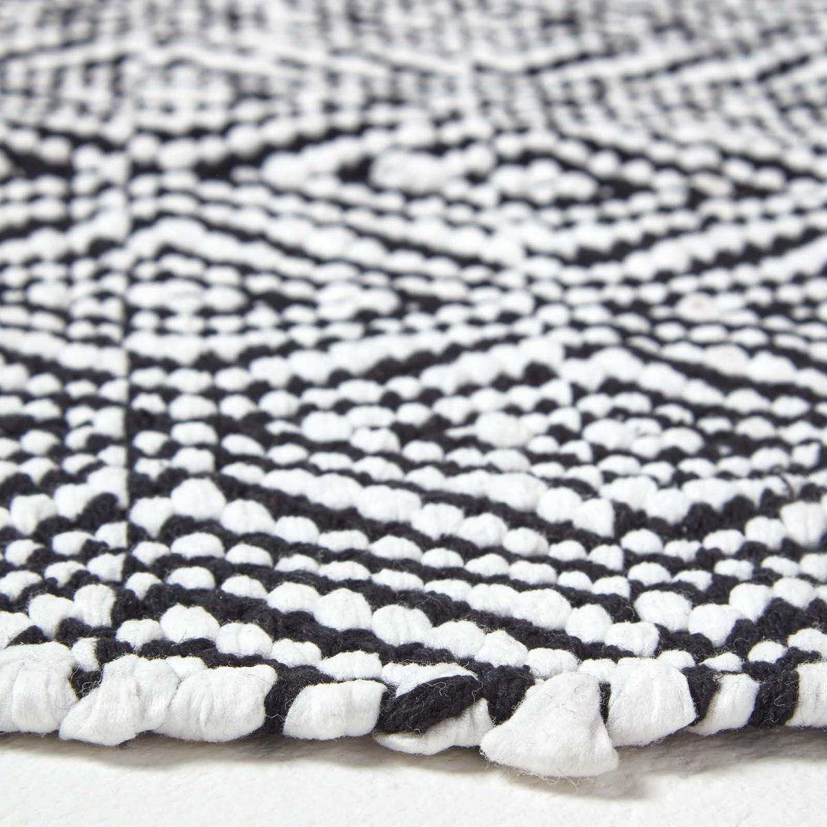 TEPPICHLÄUFER Trance geometrisch gemustert 66/200 cm - Schwarz, Textil (66/200cm) - Homescapes