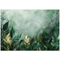 FOTOTAPETE Blätter Grün Natur Vlies Tapete Wohnzimmer Schlafzimmer 150x105 - Grün, Papier (150/105cm) - Wallarena