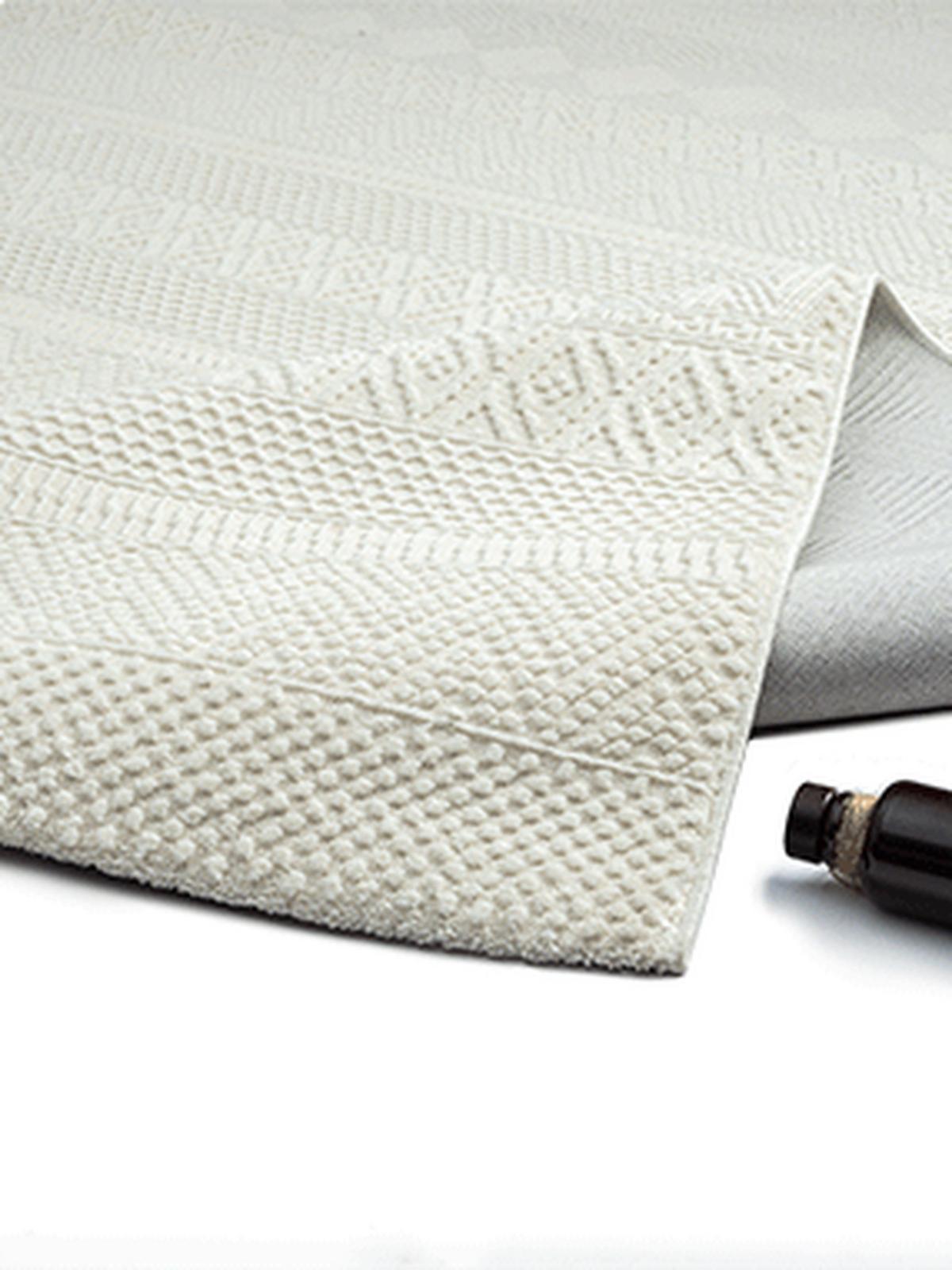 LÄUFER KASOS Waschbar Gestreift Polyester Creme 80 x 300 cm - Beige, Textil (80/300cm) - KADIMA DESIGN