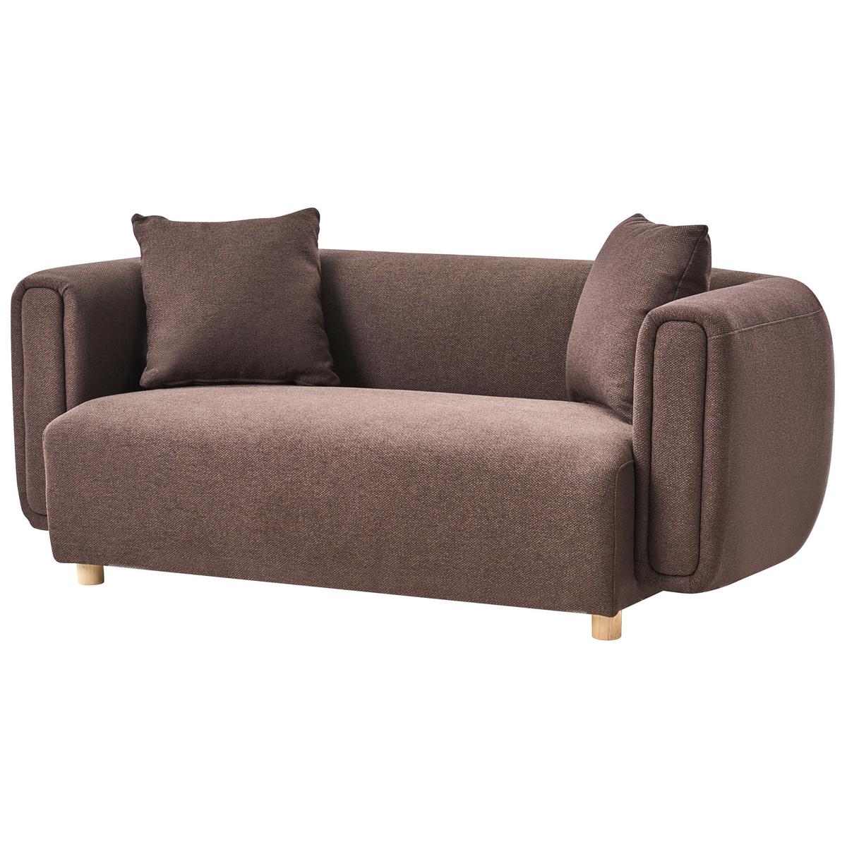 2-SITZER-SOFA Stoff Dunkelbraun Lillerod - Dunkelbraun, Textil (176/67/86cm) - Beliani
