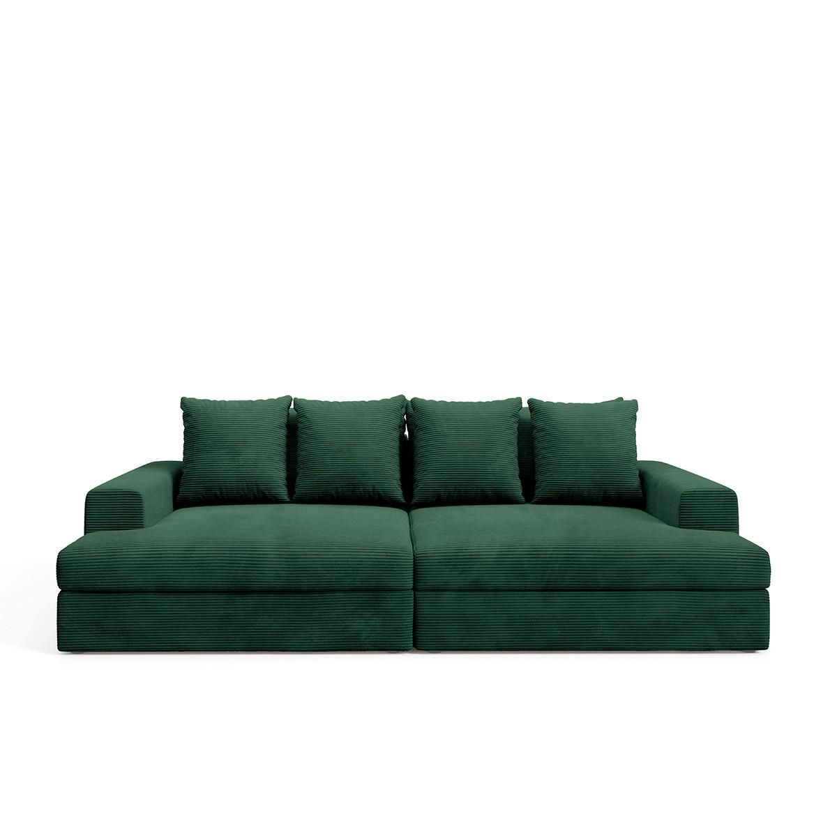 SOFA Paola 3 Sitzplätze Tannengrün - Waldgrün, Holz (272/86/167cm) - Petits-meubles
