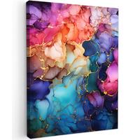 LEINWANDBILD Marmor - Bunt - Abstrakt Room Decor 30x40 cm - Multicolor, Textil (30/40cm) - MuchoWow