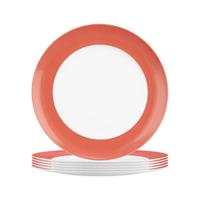 FRÜHSTÜCKSTELLER Liberty Pure Colors Flamingo Red ø 22,5 cm 6er Set - Rot, Keramik (22.6cm) - Seltmann Weiden