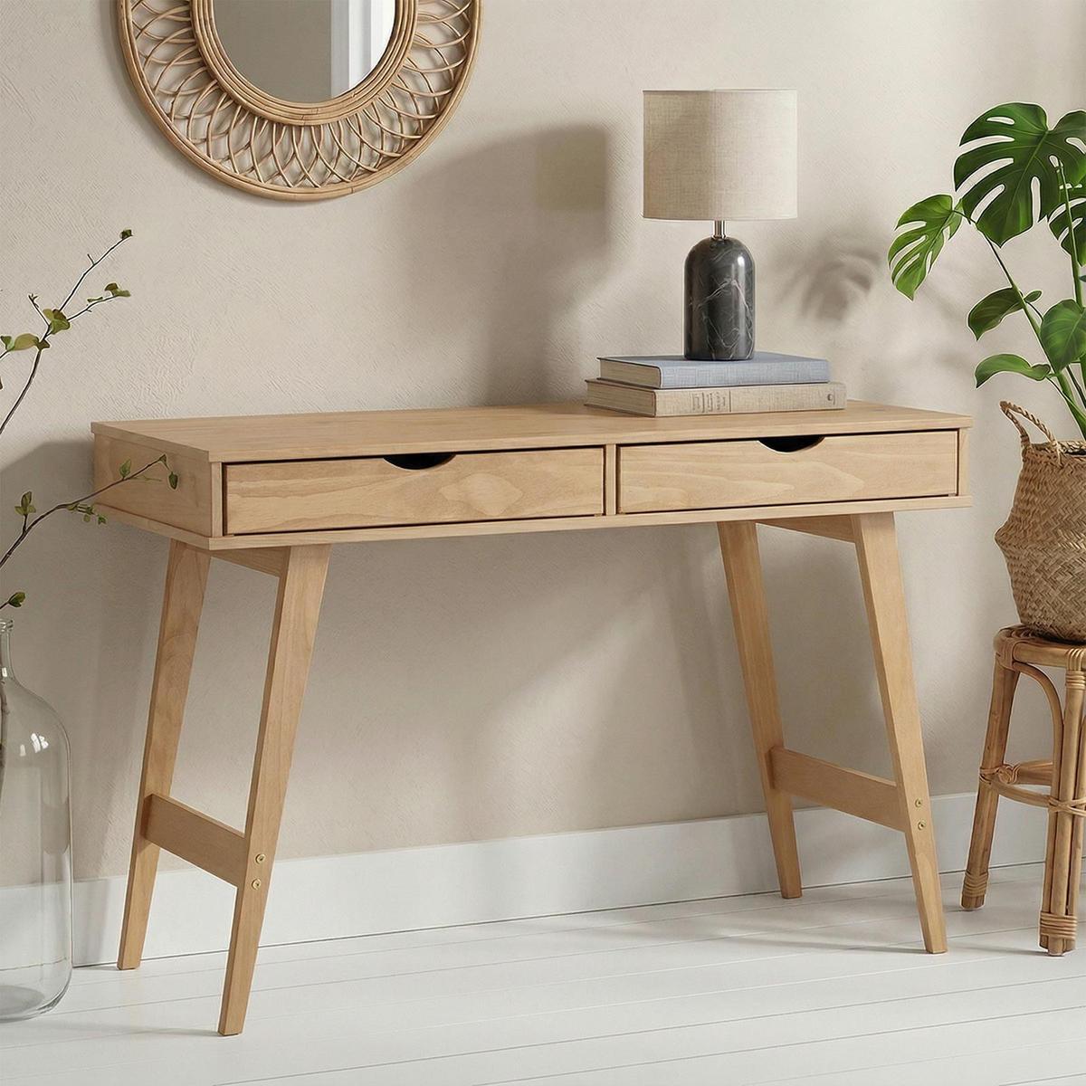 SCHREIBTISCH MILO - Braun, Holz (50/110/75cm) - IDIMEX