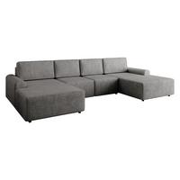 WOHNLANDSCHAFT Bella XL - Blaugrau/Schwarz, Holz/Kunststoff (338/85/168cm) - MIRJAN24