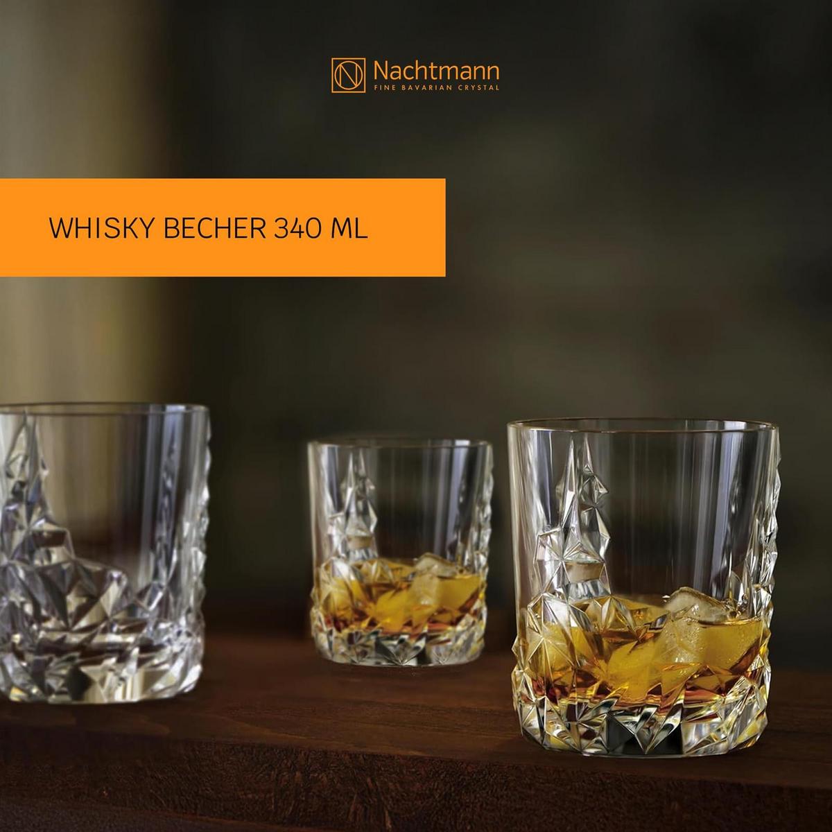 WHISKYGLÄSER Sculpture transparent 340 ml 4er Set - Transparent, Glas (0.34L) - Nachtmann