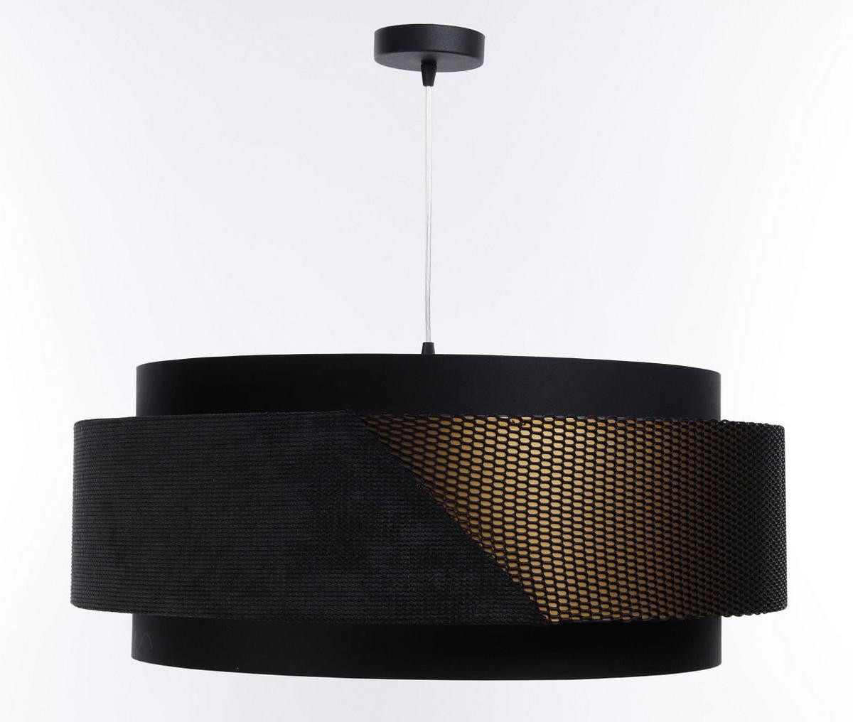 HÄNGELEUCHTE Gold 60/25 cm - Schwarz, Kunststoff (60/1.9/25cm) - ONZENO