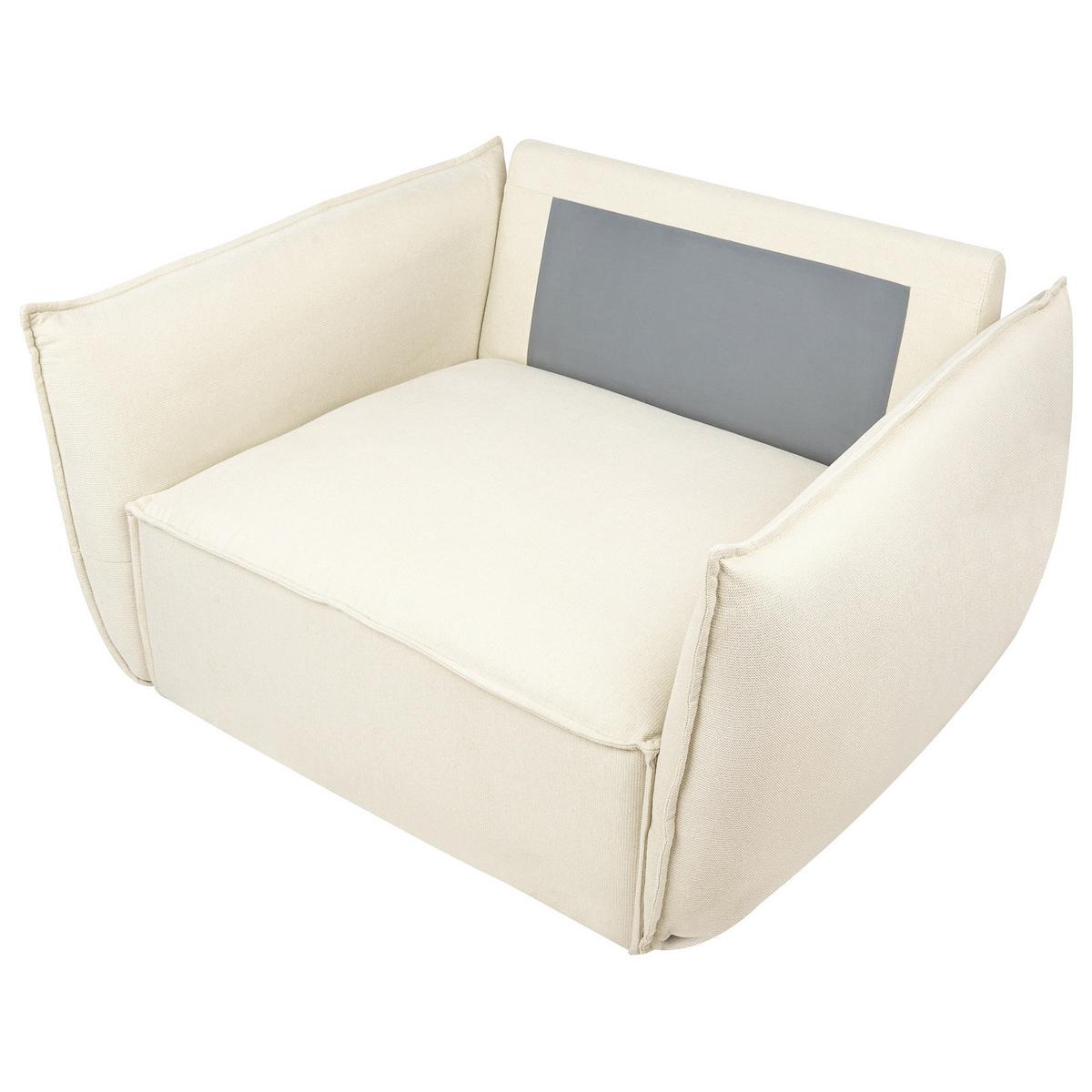 SESSEL Hellbeige Kunes - Beige, Textil (124/78/94cm) - Beliani