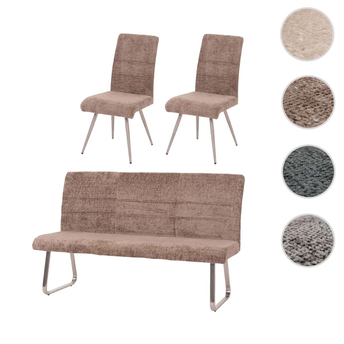 ESSZIMMER-SET Braun 3er-Set - Braun, Textil (180/99/65cm) - MCW