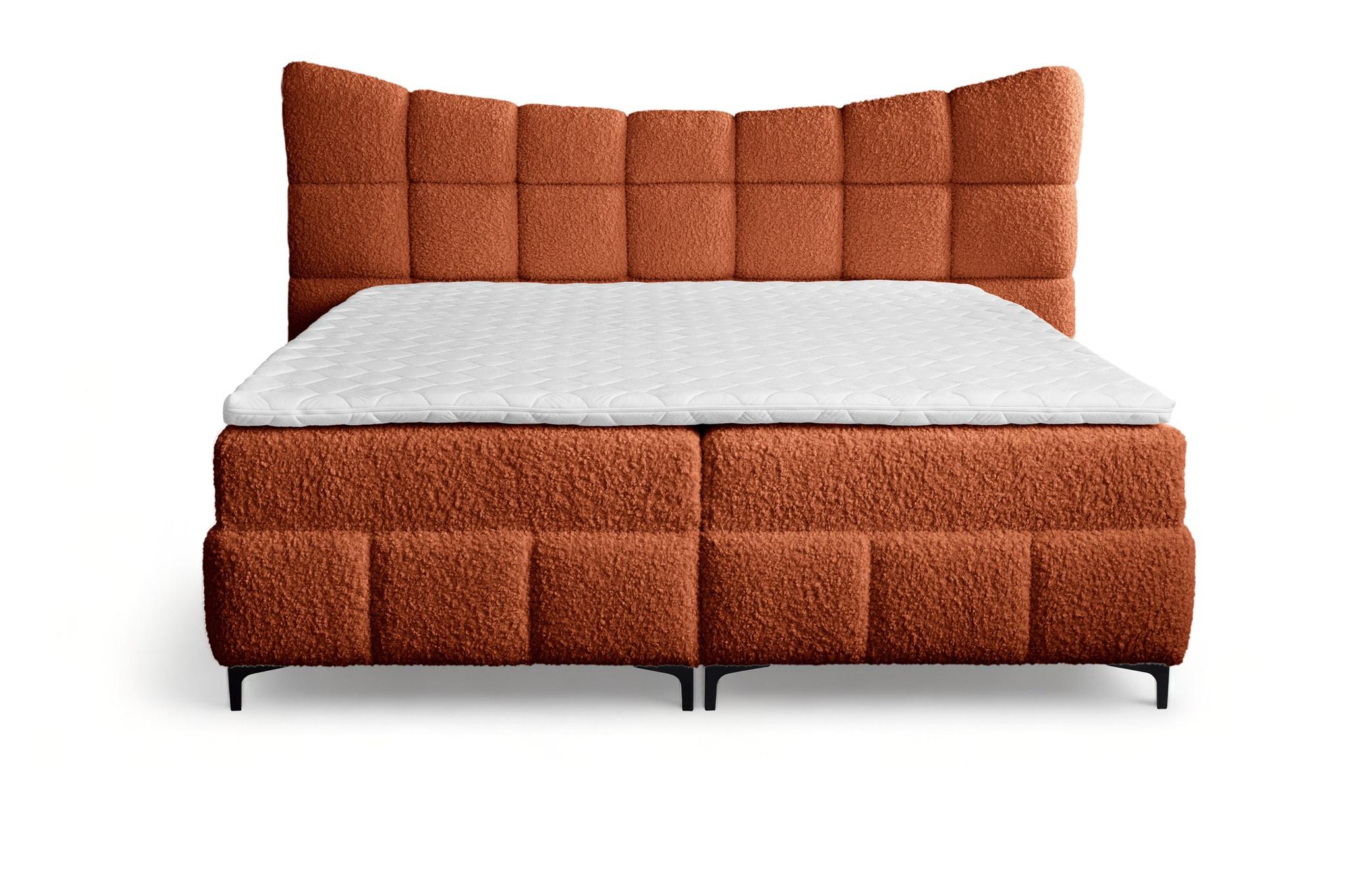 BOXBETT Nova In Rolf - Rotbraun, Holzwerkstoff/Textil (120/200cm) - Fun Möbel