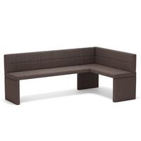 ECKBANK rechts MELVIN Webstoff, 128/168 cm Braun - Braun, Holz/Textil (128/168cm) - Idohome