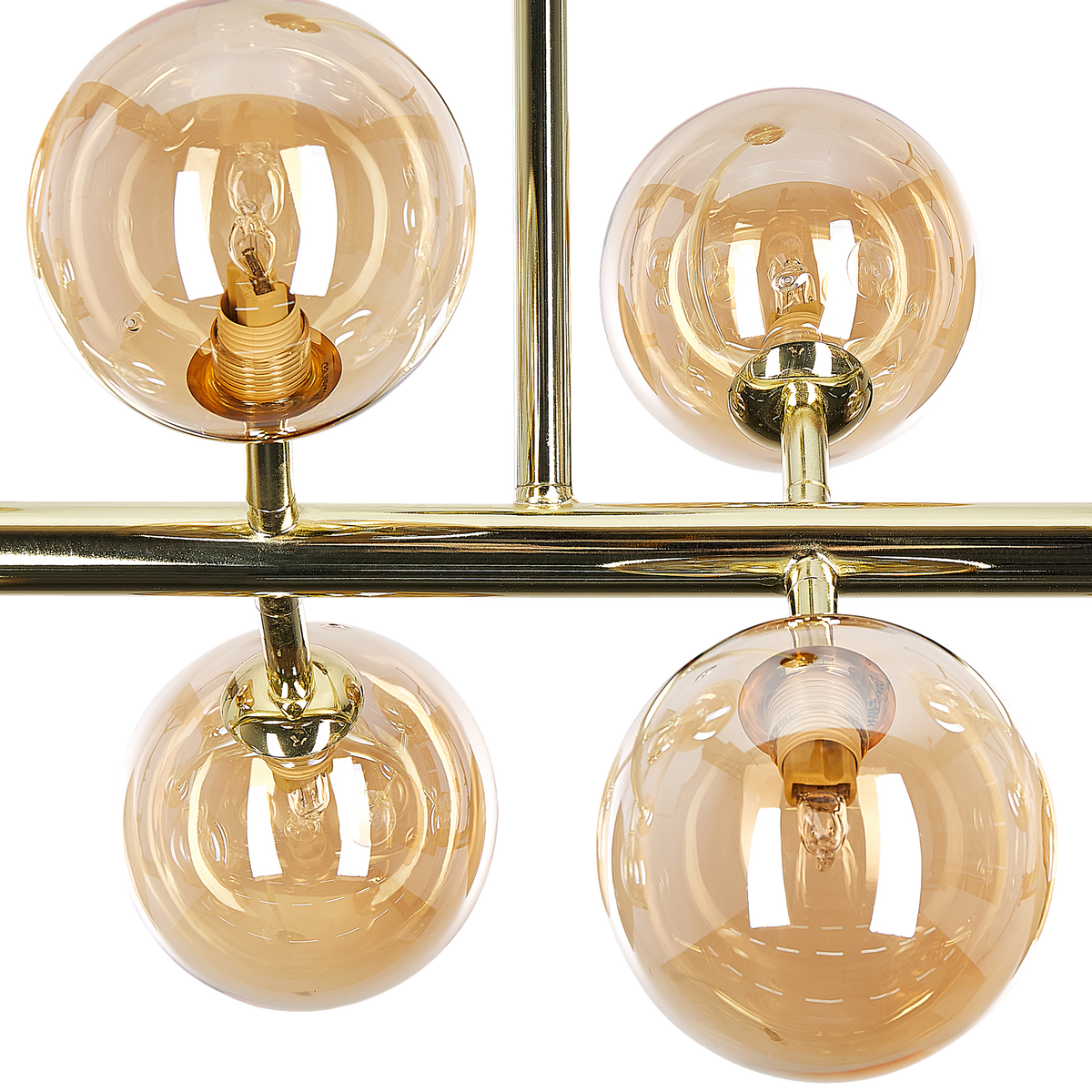 HÄNGELAMPE Ramis 34/90/68 cm - Goldfarben, Metall (34/34/68cm) - Beliani