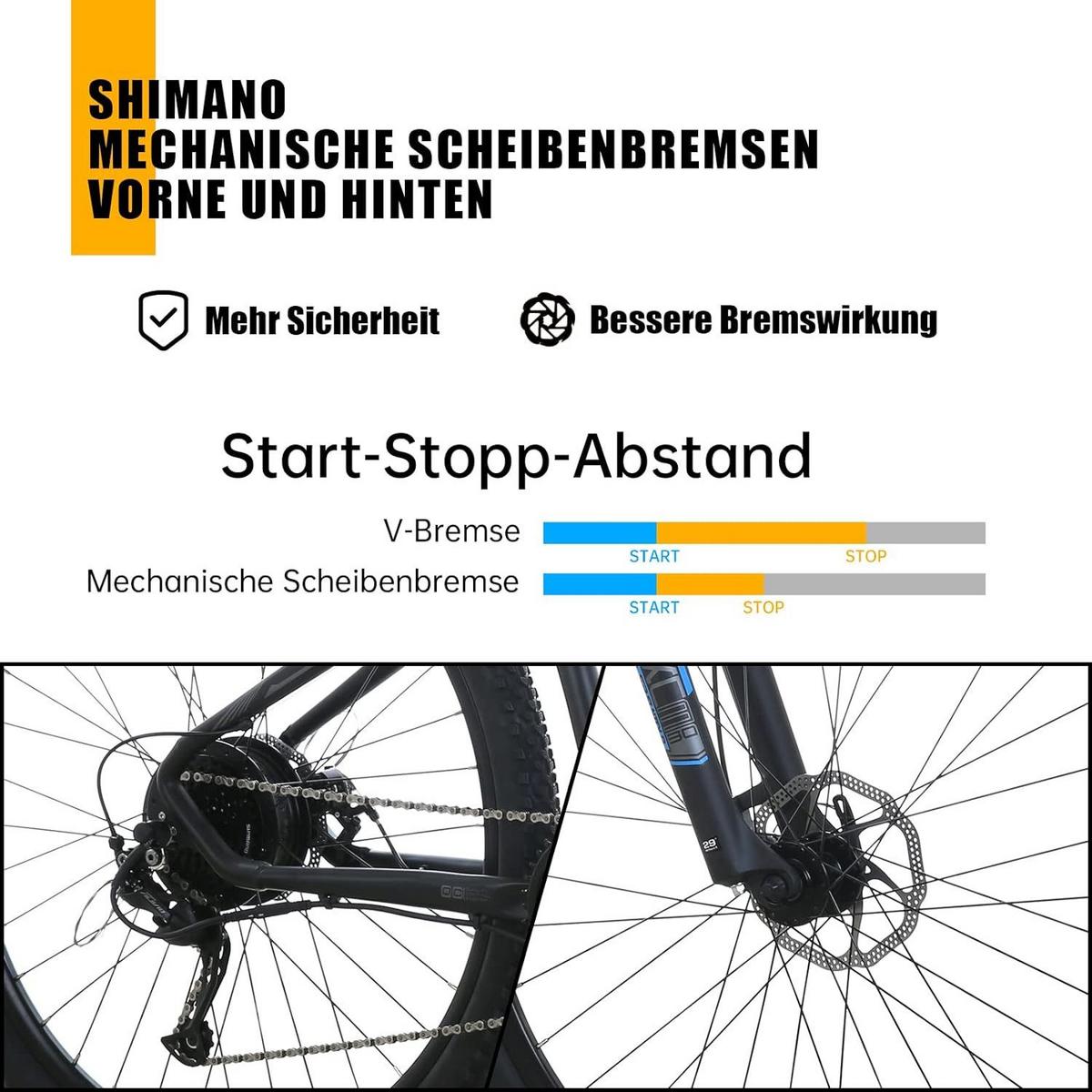 ELEKTROFAHRRAD 27,5 Zoll 25km/h Reichweite 50-90 km - Blau, Metall (125cm) - Nettlife