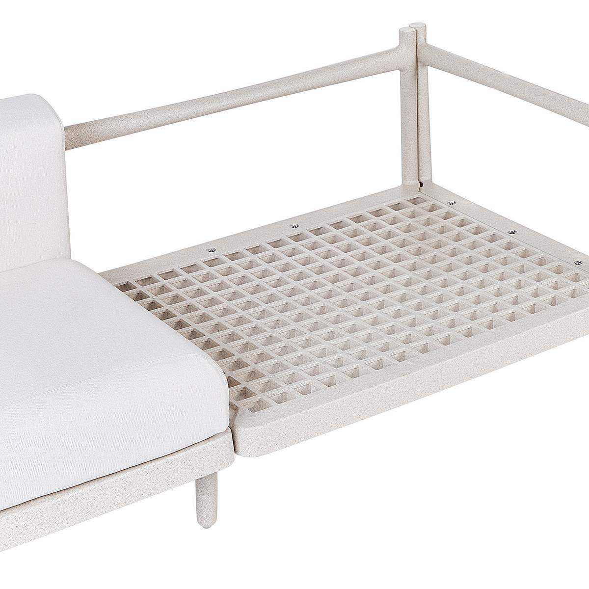 GARTENSOFA 2-Sitzer Beige Ferretti - Beige, Kunststoff (187/68/73cm) - Beliani