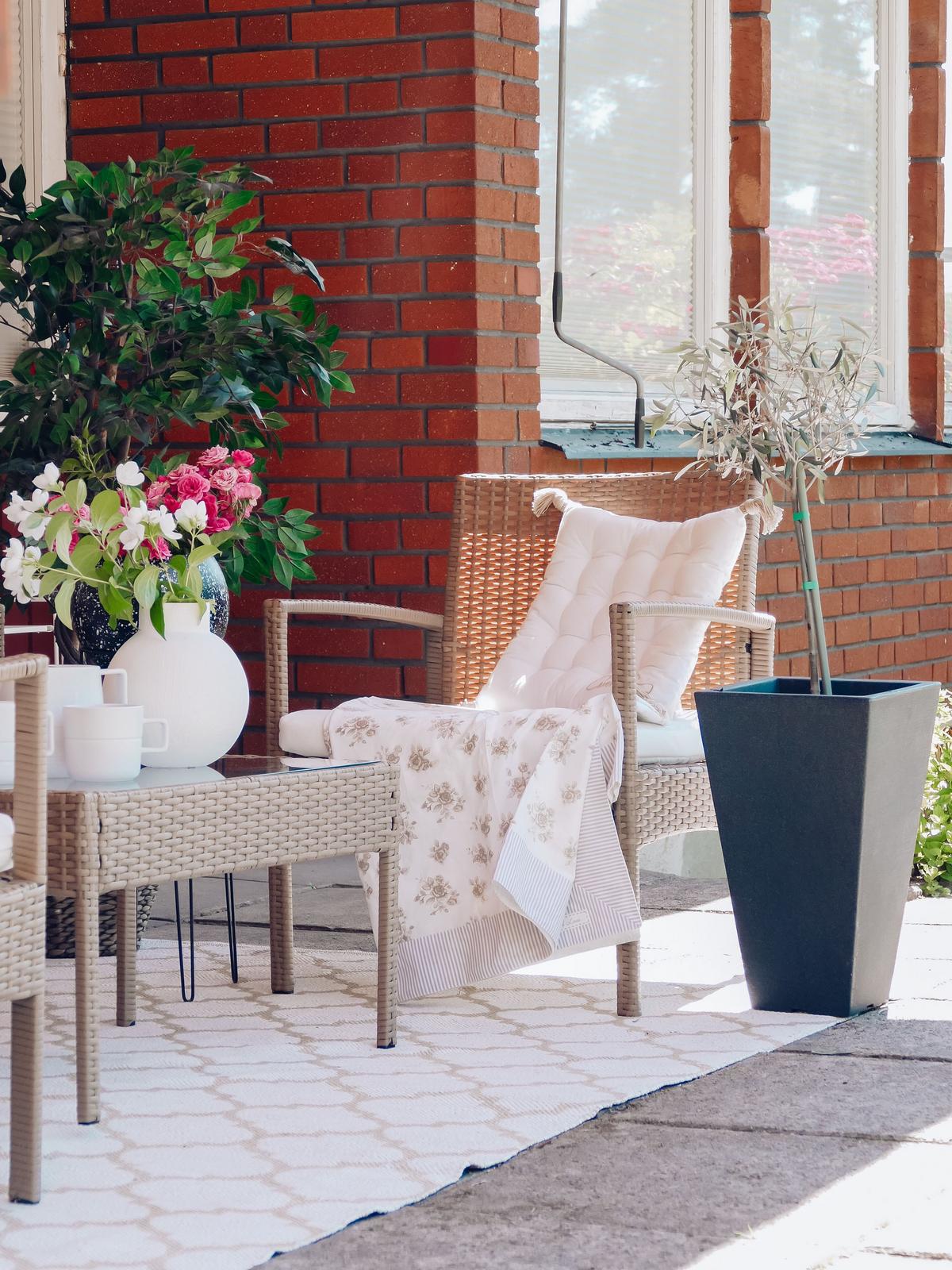 LOUNGE-SET 4-sitzer Rattan Beige Marsala - Beige, Kunststoff - Beliani