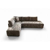SCHLAFSOFA SADIRA Grau Flachgewebe - Schwarz/Grau, Kunststoff/Textil (288/209cm) - KAWOLA