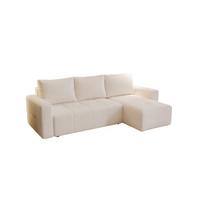 ECKSOFA Noha In Now Or Never - Creme, Holzwerkstoff/Textil (231/142cm) - Fun Möbel