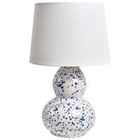 TISCHLAMPE Keramik Weiß/Blau Macal - Blau/Weiß, Keramik (28/28/46cm) - Beliani