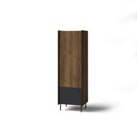 DREHTÜRENSCHRANK KREON 59/190,7/55cm 2-türig Braun - Schwarz/Braun, Holzwerkstoff (59/190.7/55cm) - MASSENO
