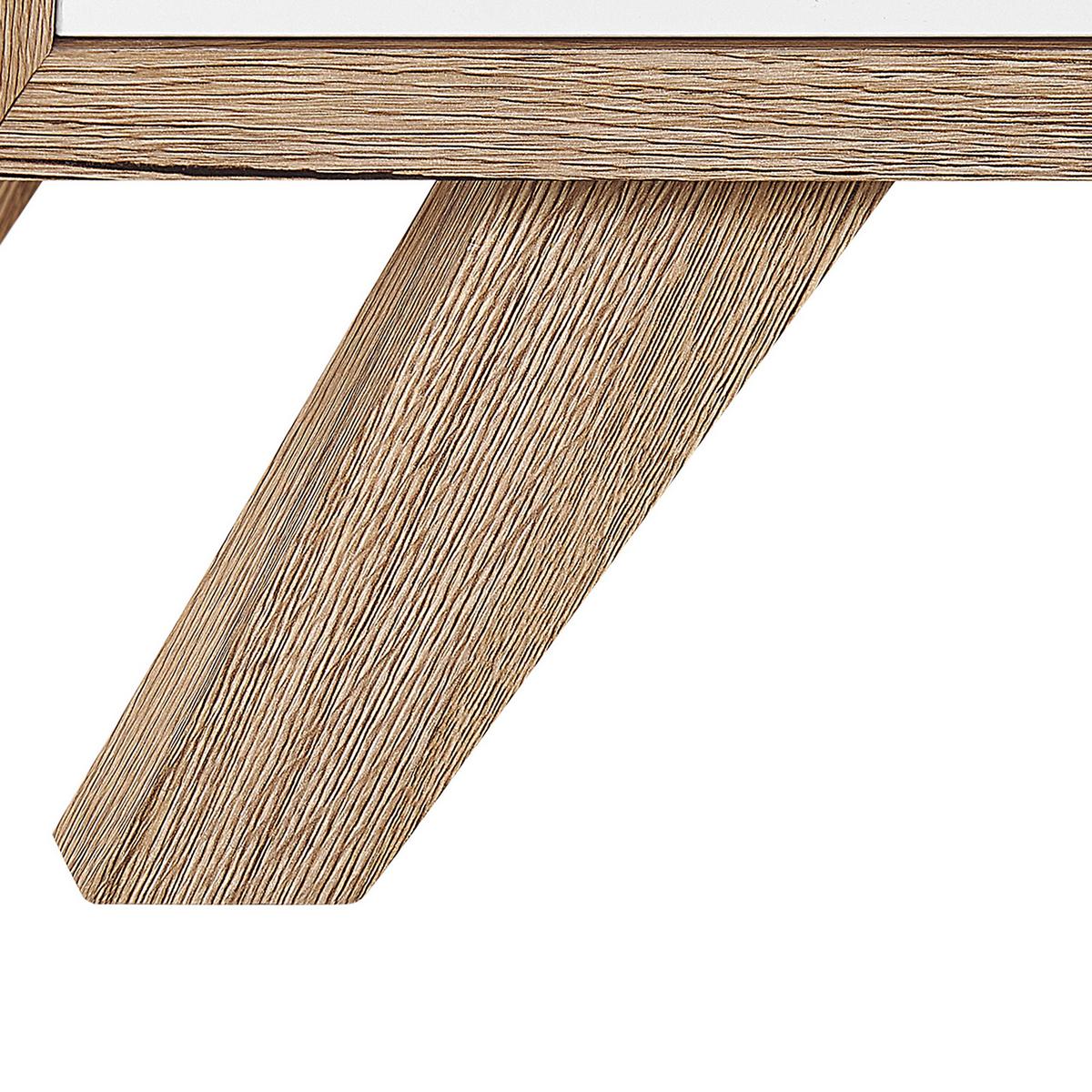 SIDEBOARD mit 2 Türen Braun/Weiß Forester - Braun, Holzwerkstoff (140/75/40cm) - Beliani
