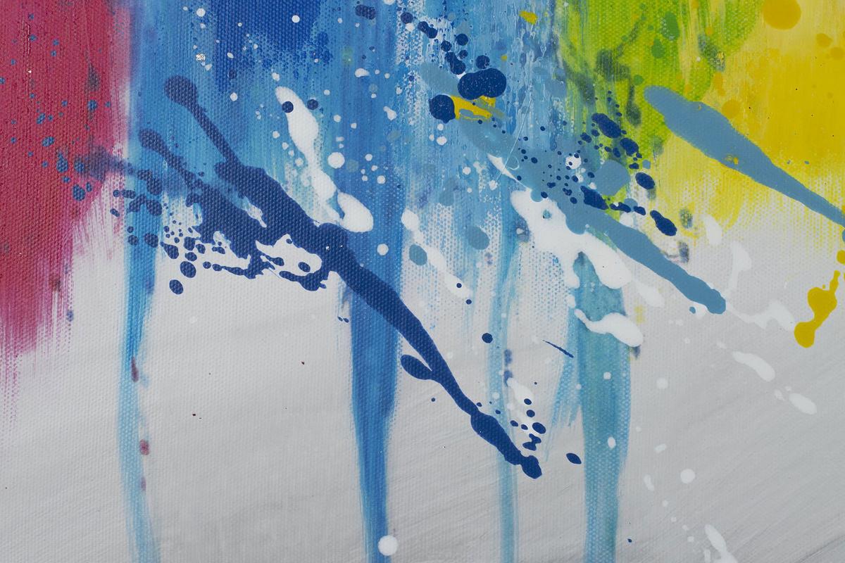 ÖLGEMÄLDE 120/60 cm - Grau, Holz/Textil (120/60cm) - KUNSTLOFT