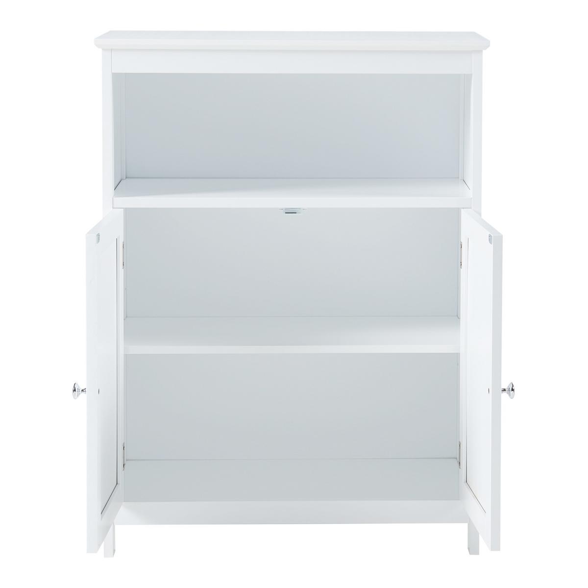 BADEZIMMERSCHRANK Karlsøy - Weiß, Holzwerkstoff (60/80/28cm) - [en.casa]