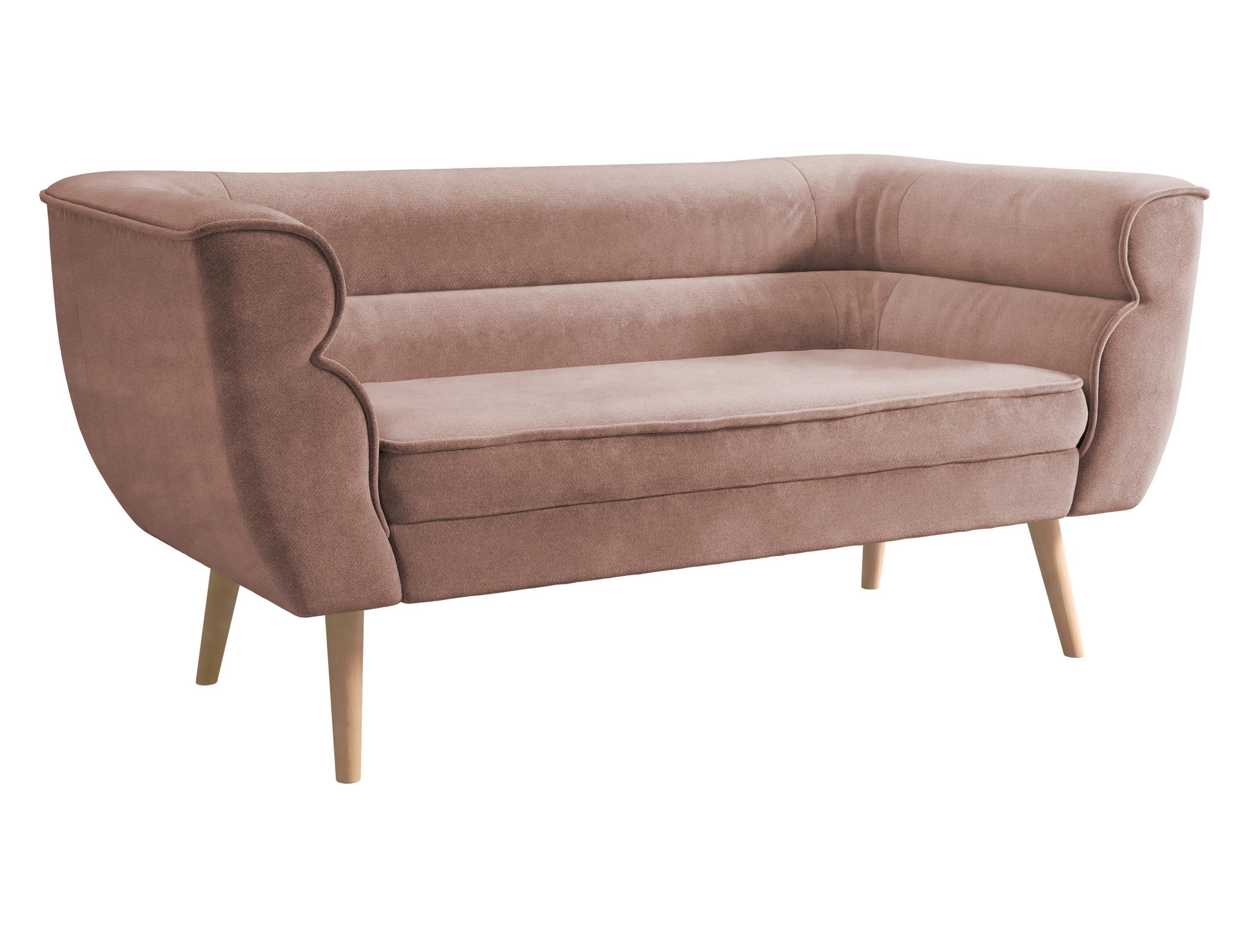 SOFA Bal 2 - Rosa/Naturfarben, Holz/Textil (142/75/74cm) - MIRJAN24