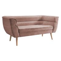 SOFA Bal 2 - Rosa/Naturfarben, Holz/Textil (142/75/74cm) - MIRJAN24