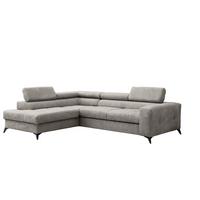 ECKSOFA Schlafsofa Amadeo In Anafi - Hellgrau, Holzwerkstoff/Textil (271/202cm) - Fun Möbel