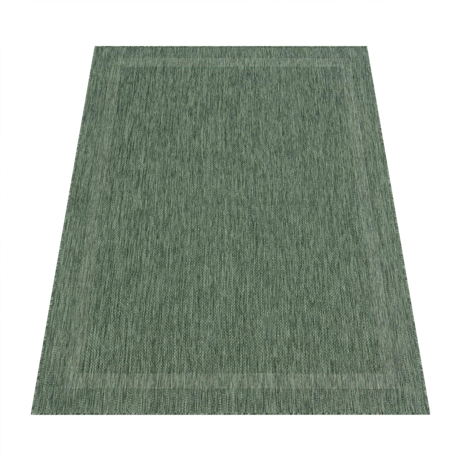 OUTDOORTEPPICH, mit Bordüre, aus Polypropylen, Grün, 120 x 160 cm - Grün, Textil (120/160cm) - KADIMA DESIGN