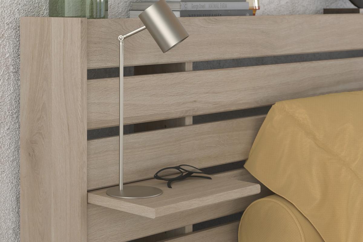 JUGENDZIMMER Eiche japanisch, Set mit Stauraumbett 160 x 200 cm und Kommode - Eichefarben, Holzwerkstoff (203/99/217cm) - Parisot Meuble