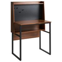SCHREIBTISCH mit Lochplatte Dunkelbraun 84/48 cm Buxton - Dunkelbraun, Holzwerkstoff (48/84/121cm) - Beliani