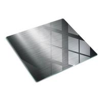 GLASPLATTE 60x52 cm Metallhintergrund - Hellgrau/Weiß, Glas (60/0.4/52cm) - TULUP