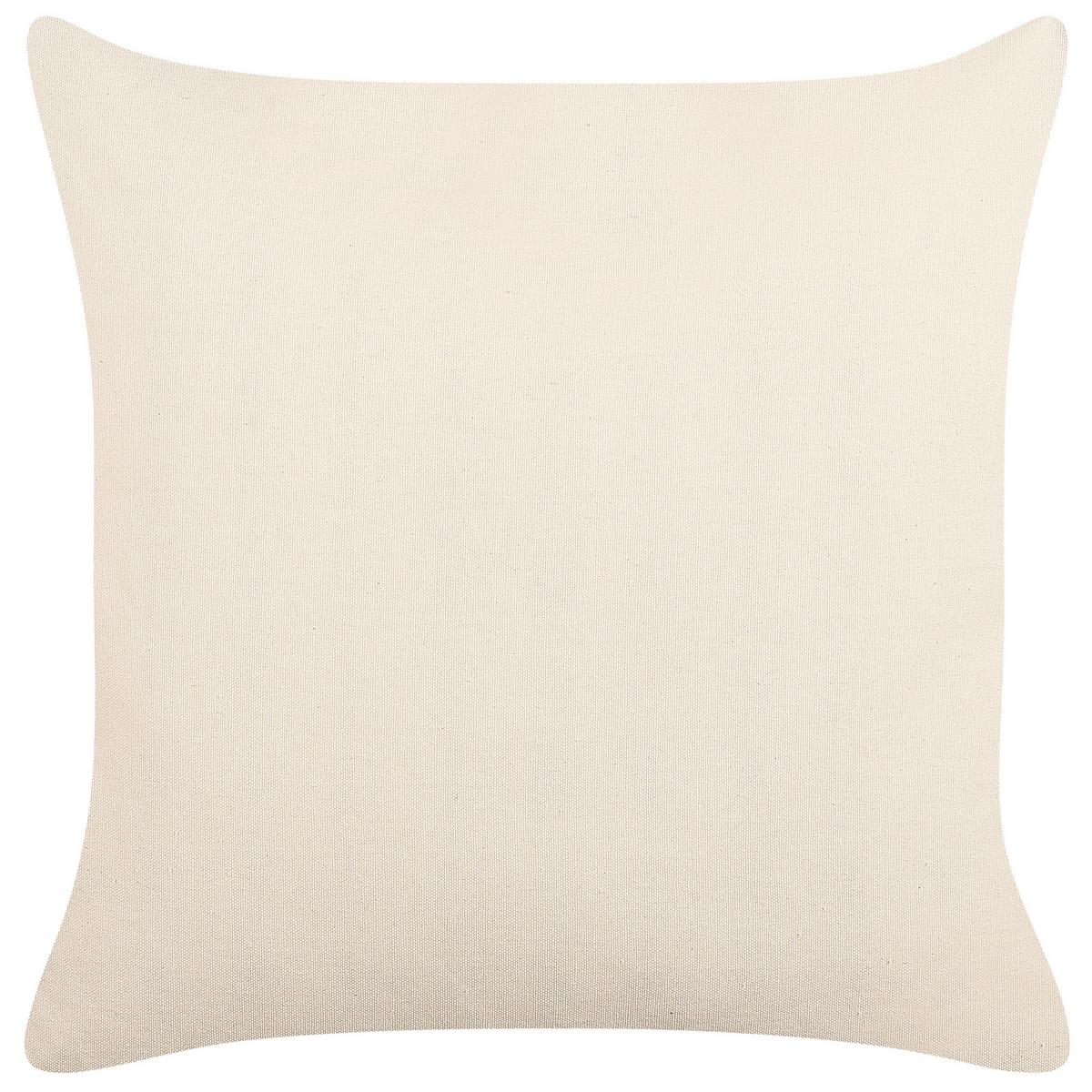 DEKOKISSEN 2er-Set Hellbeige 45/45 cm Laelia - Beige/Schwarz, Naturmaterialien (45/45cm) - Beliani