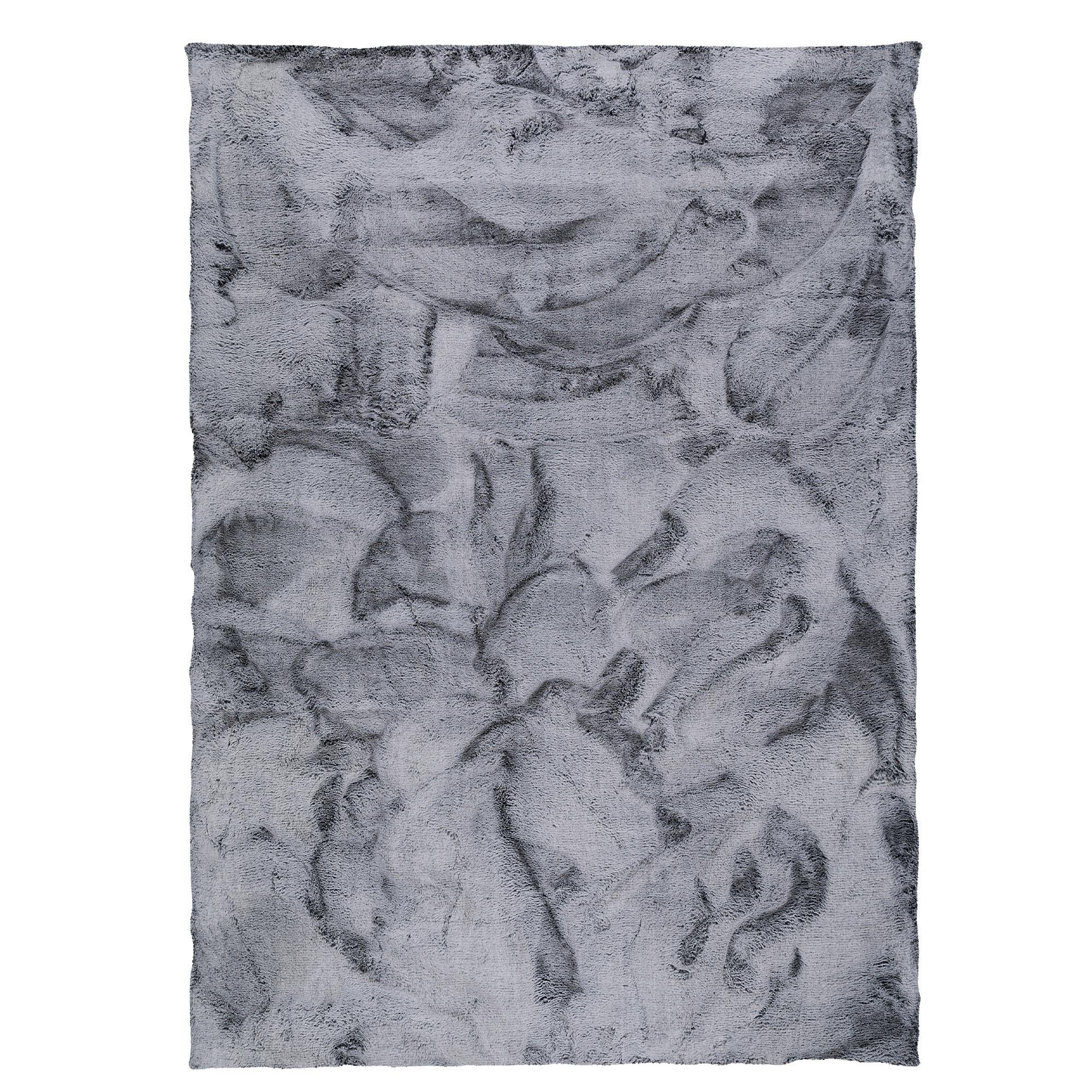 FELLTEPPICH LUXUS SUPER SOFT PLUSH - Blaugrau, Textil (90/160cm) - Pergamon
