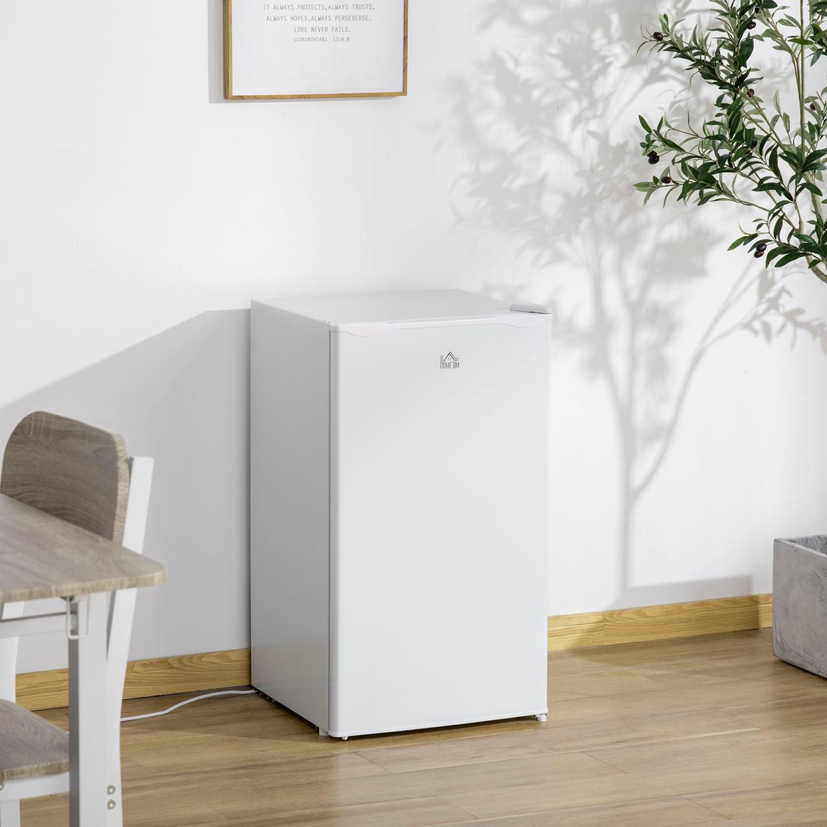 MINIKÜHLSCHRANK mit Gefrierfach 91L Weiß - Weiß, Kunststoff (44.2/84/47.5cm) - HOMCOM