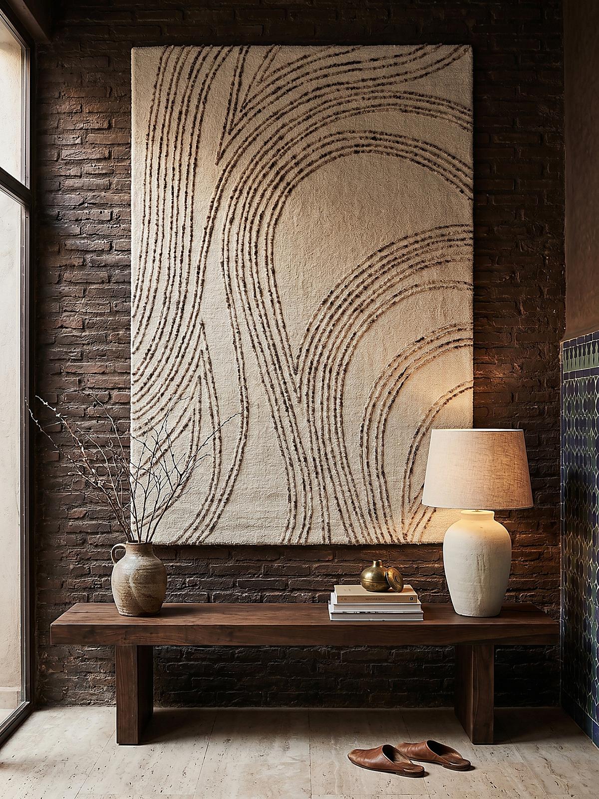 WOLLTEPPICH HUMBER, abstrakt, Natur-Braun, 80 x 150 cm - Beige, Textil (150/80cm) - KADIMA DESIGN