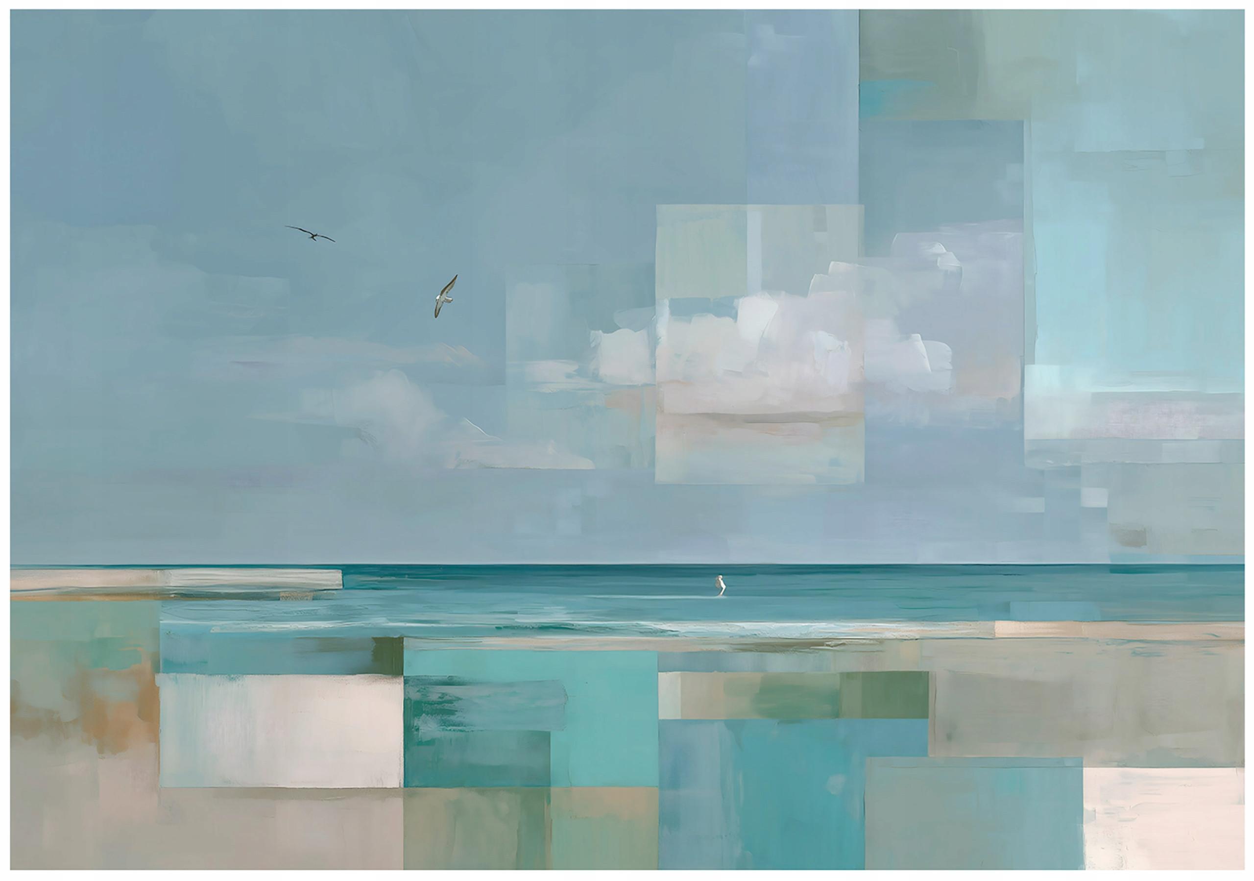 FOTOTAPETE Strand Meer Blau 200x140 cm - Multicolor, Papier (200/140cm) - Wallarena
