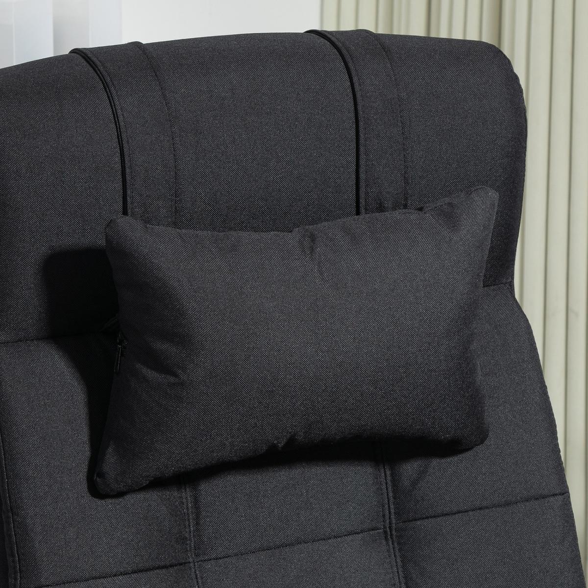 BÜROSTUHL Drehstuhl Höhenverstellbar Schreibtischstuhl mit Fußstütze Schwarz - Schwarz, Kunststoff (66/120/76cm) - Vinsetto