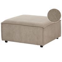 OTTOMANE Cord Hellbraun Ardal - Hellbraun, Textil (86/45/86cm) - Beliani