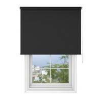 ROLLO blickdicht schwarz 105 x 150cm - Schwarz, Textil (105/150cm) - Deco-Raum