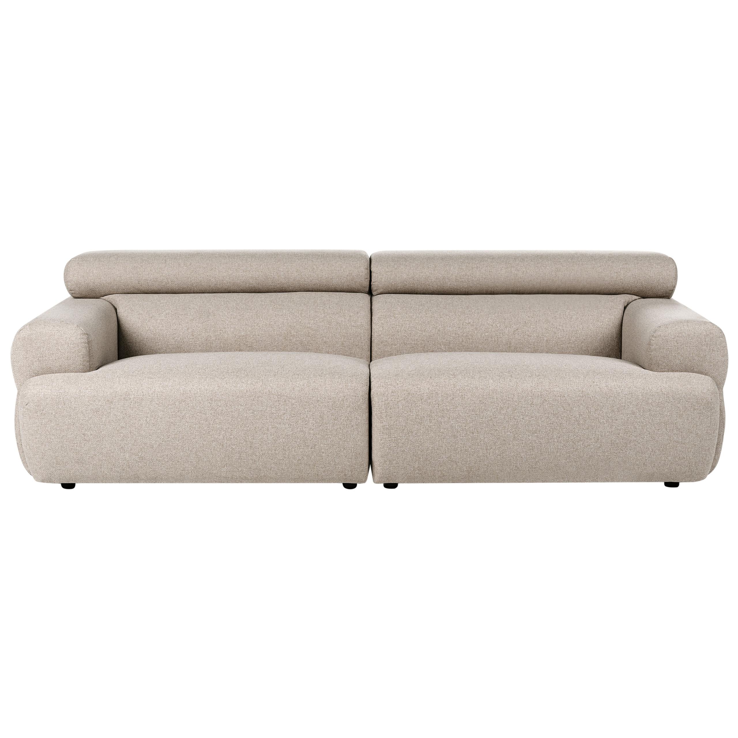 3-SITZER-SOFA Stoff Beige Hovden - Beige, Textil (210/69/95cm) - Beliani