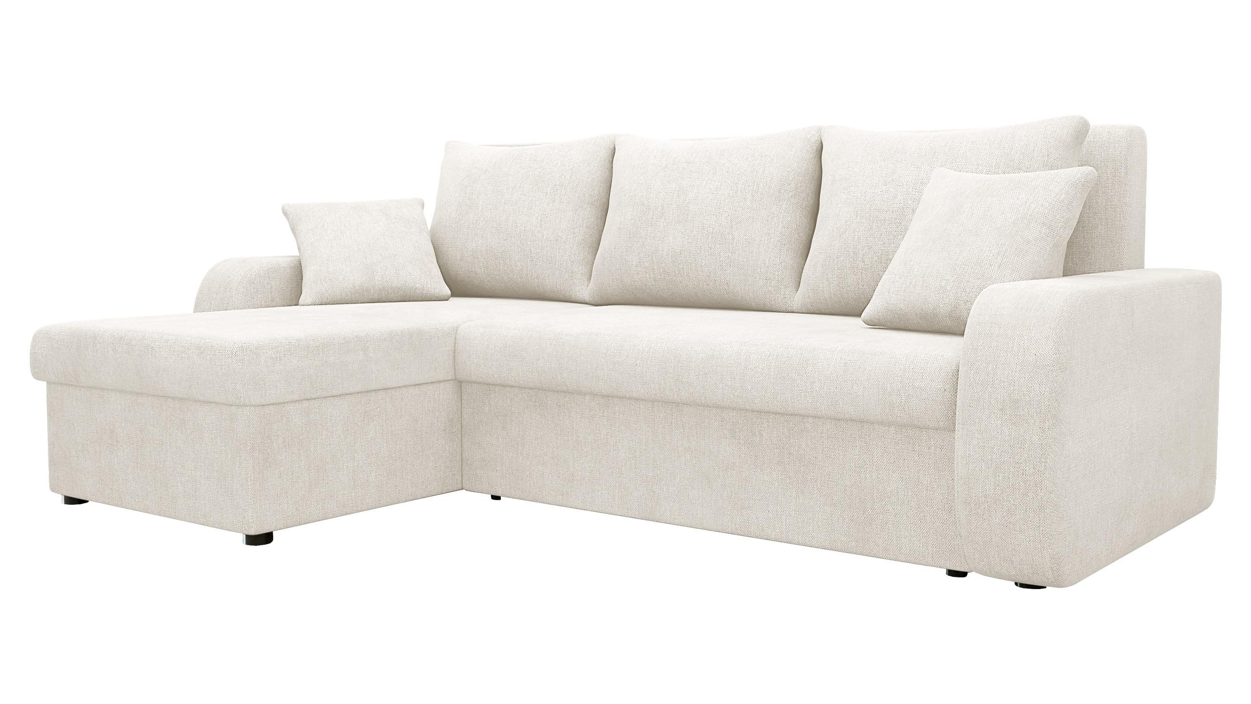 ECKSOFA Kris Lux - Champagner/Schwarz, Holz/Kunststoff (238/147cm) - MIRJAN24