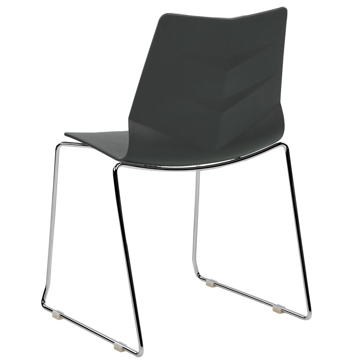 ESSZIMMERSTUHL 4er-Set Kunststoff Grau Hartley - Grau, Kunststoff/Metall (50/82/50cm) - Beliani