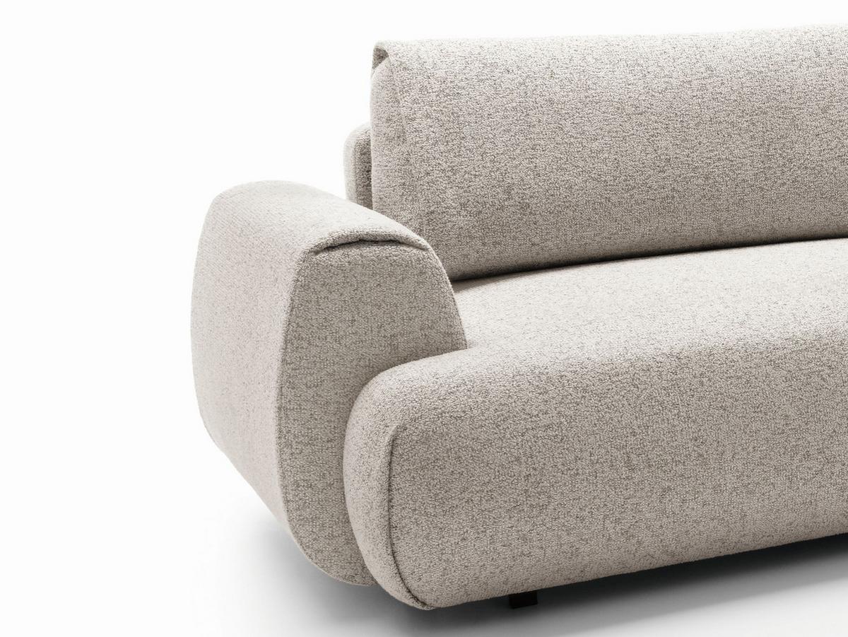 ECKSOFA ZEST Grau Geflochtener Stoff mit Schlaffunktion - Grau, Holz (270/167cm) - MASSENO