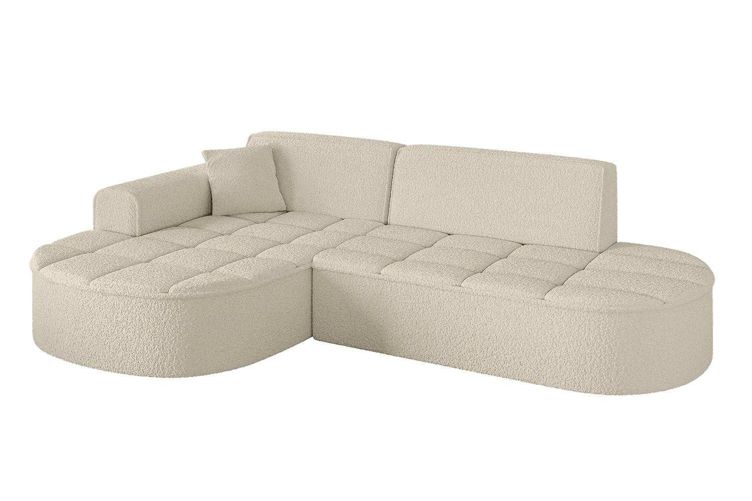 ECKSOFA Ottomane Links TARO-L1 - 243x171x79,5 cm Beige - Beige, Holzwerkstoff/Textil (243/171cm) - ALTDECOR