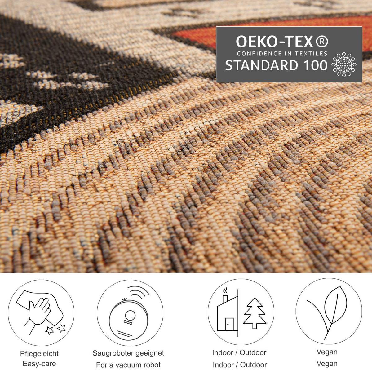 OUTDOORTEPPICH Aurora 60x60 cm - Beige, Textil (60/60cm) - Gino Falcone